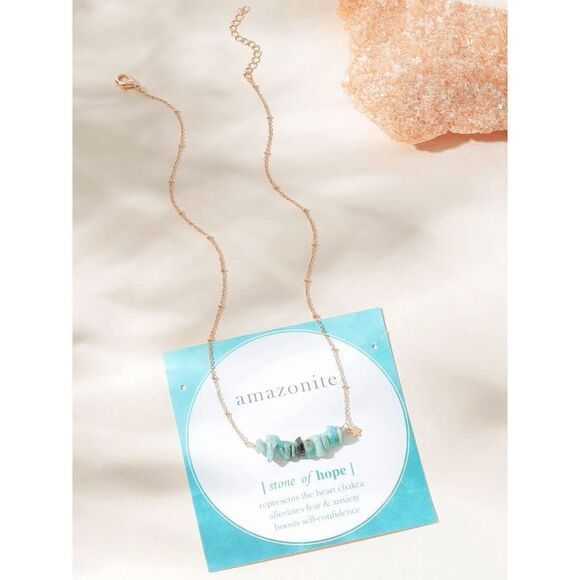 Amazonite, Stone of Hope, Sacred Serenity Healing Crystal Necklace - Picture 4 of 4